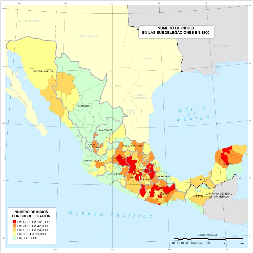 Subdelegaciones de la Nueva España